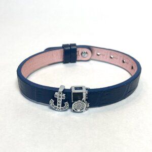 Navy Leather Charm Bracelet by Keep Collective - NWOT